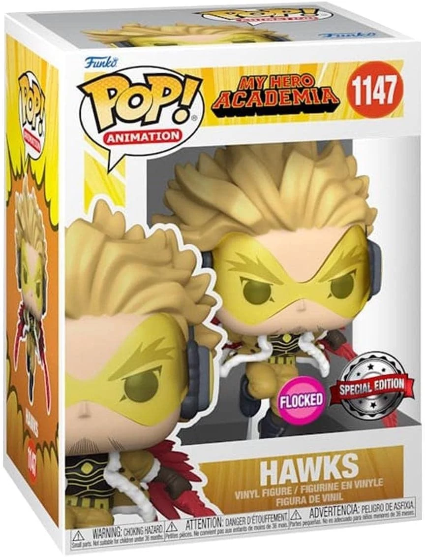 sticky Funko POP! Animation: My Hero Academia - Hawks (Flocked) figura