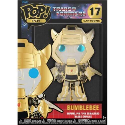 sticky Funko Pop! Cartoons: Transformers - Bumblebee #17 Large Enamel Pin