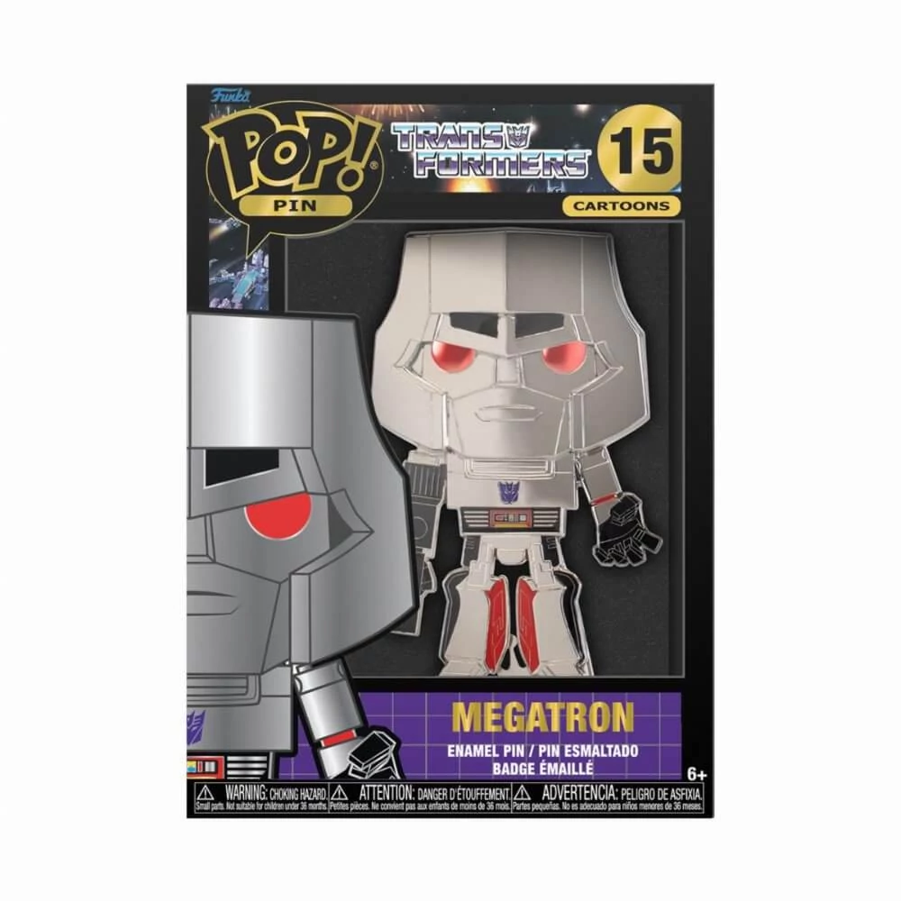 sticky Funko Pop! Cartoons: Transformers - Megatron #15 Large Enamel Pin