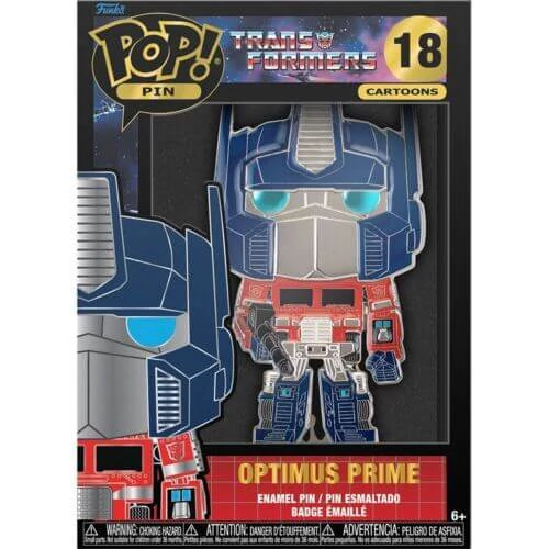 sticky Funko Pop! Cartoons: Transformers - Optimus Prime #18 Large Enamel Pin