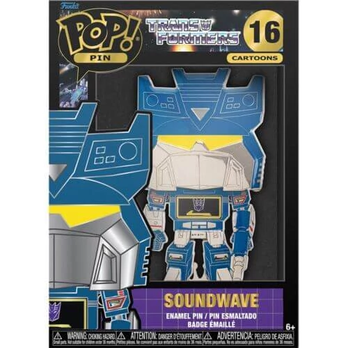 sticky Funko Pop! Cartoons: Transformers - Soundwave #16 Large Enamel Pin