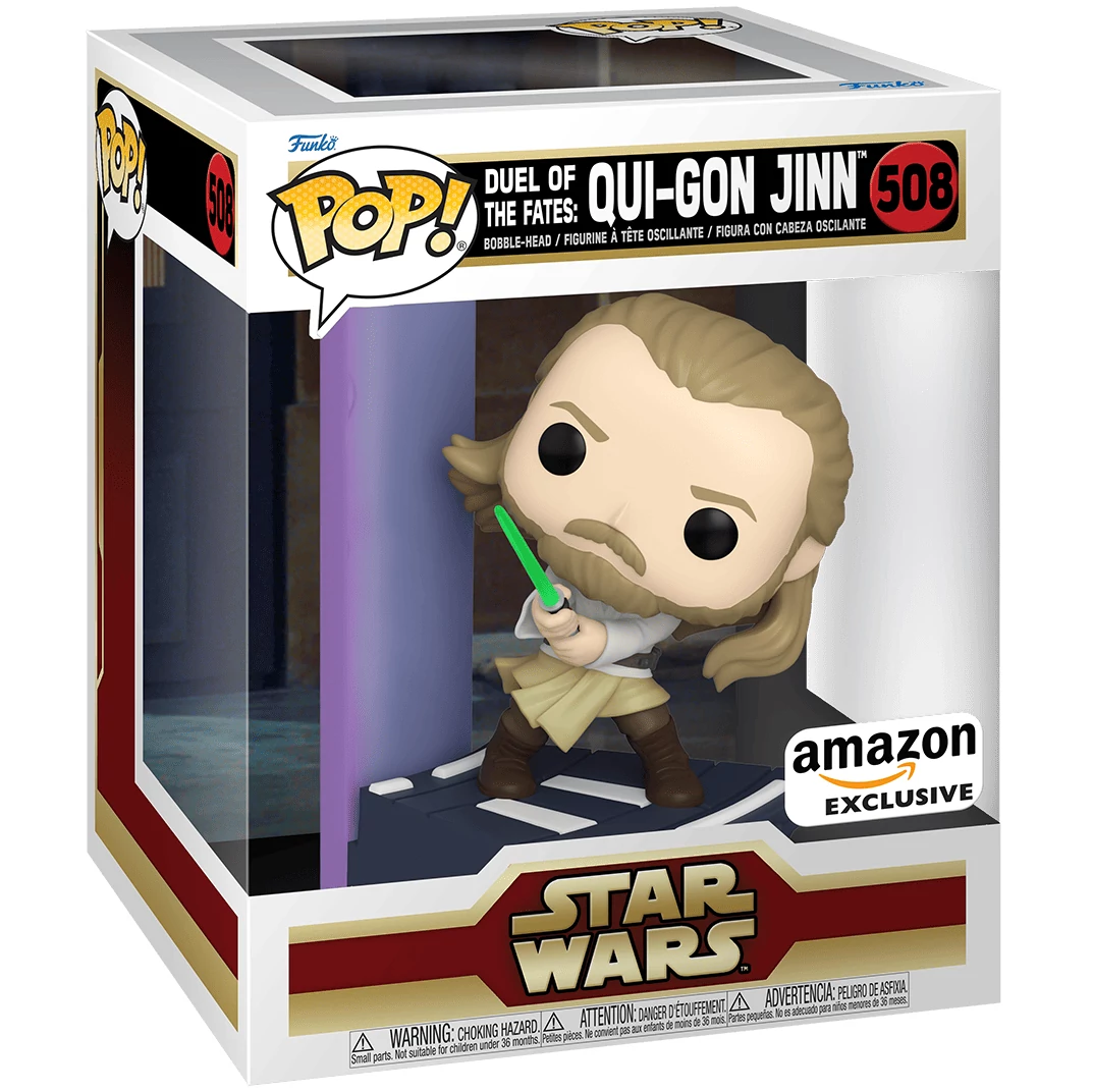 sticky Funko Pop! Deluxe: Disney Star Wars: Duel of the Fates - Qui-Gon Jinn figura #508