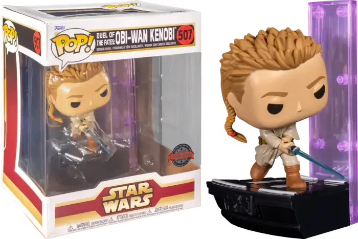 sticky Funko Pop! Deluxe: Disney Star Wars Episode I: The Phantom Menace - Duel Of The Fates: Obi-Wan Kenobi figura #507