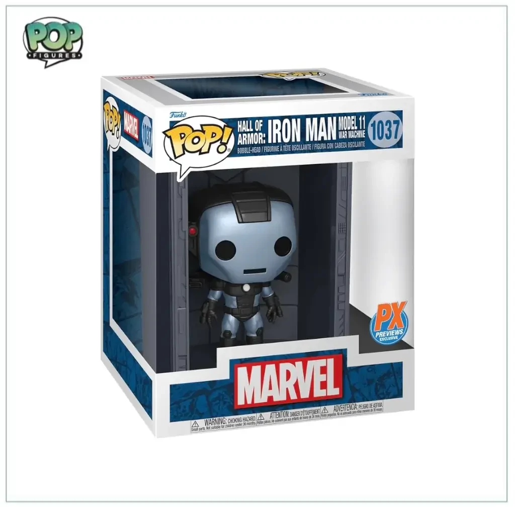 sticky Funko Pop! Deluxe: Marvel Hall of Armor: Iron Man Model 11 War Machine (Mettalic) #1037