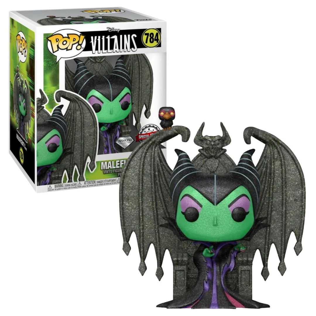 sticky Funko Pop! Deluxe: Villains - Maleficent on throne figura (glitter) #784