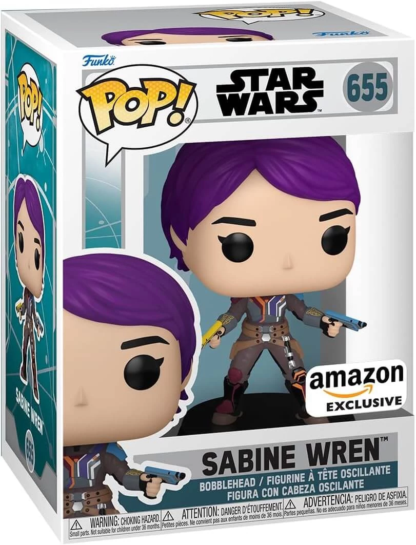 sticky Funko POP! Disney: Star Wars Ahsoka - Sabine Wren (Amazon Exclusive) figura #655 Bobble-Head