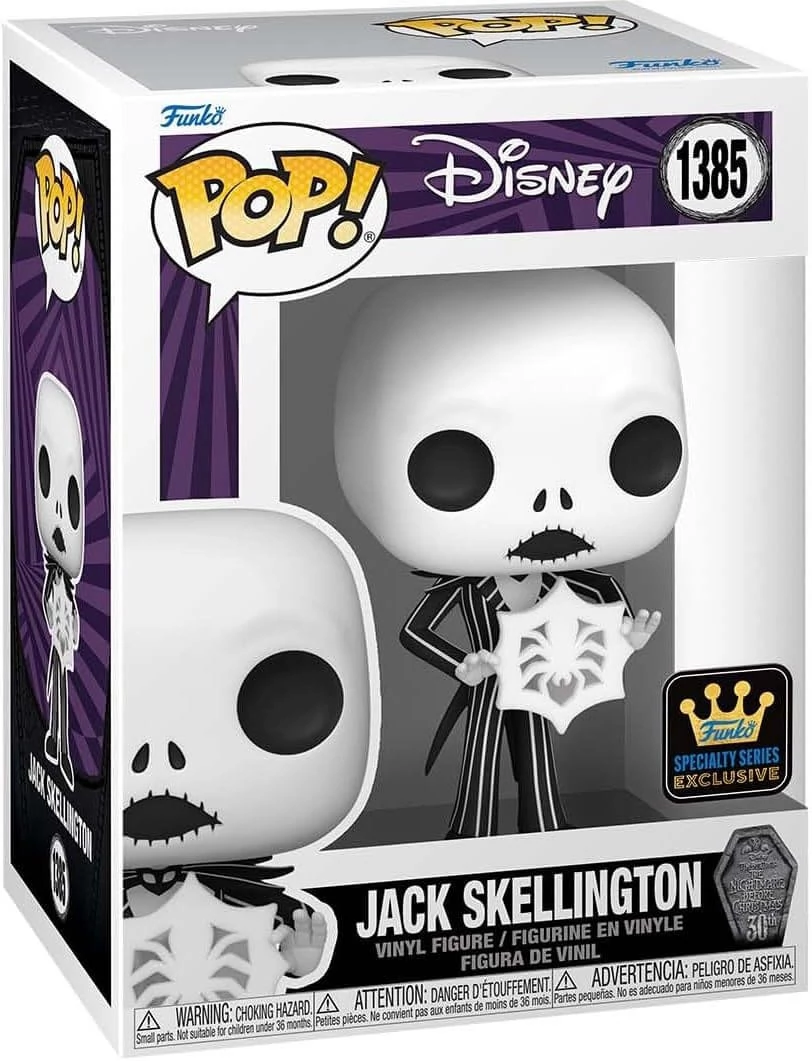 sticky Funko POP! Disney: The Nightmare Before Christmas 30th - Jack Skellington (with Snowflake) (Funko Specialty Series Exclusive) figura #1385