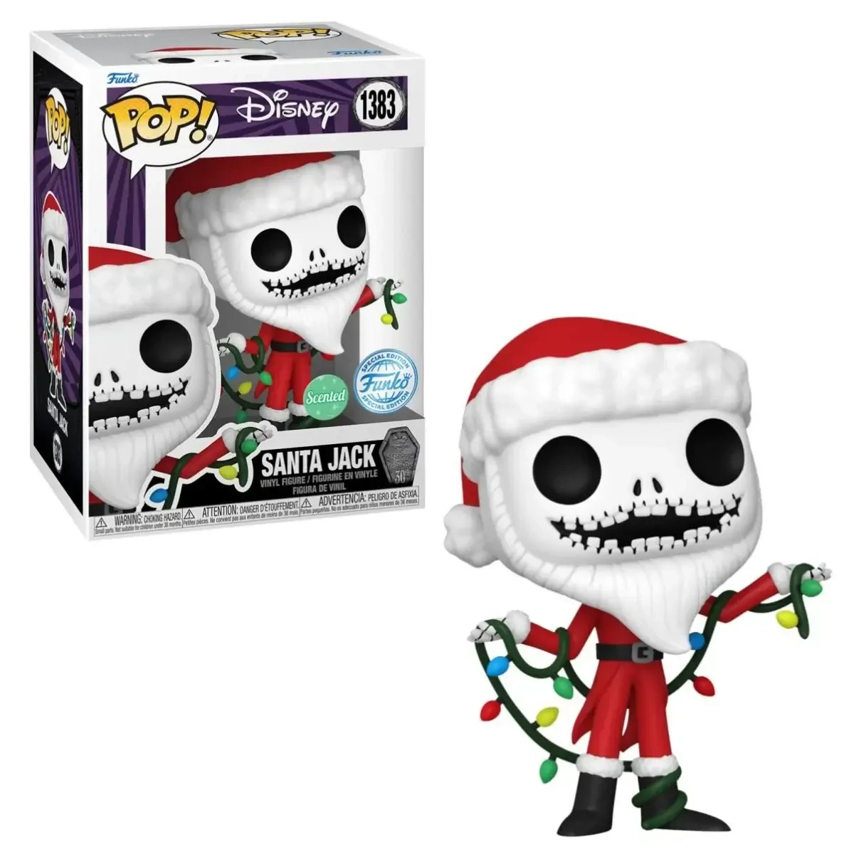 sticky Funko POP! Disney: The Nightmare Before Christmas 30th - Santa Jack Skellington (Scented) figura #1383