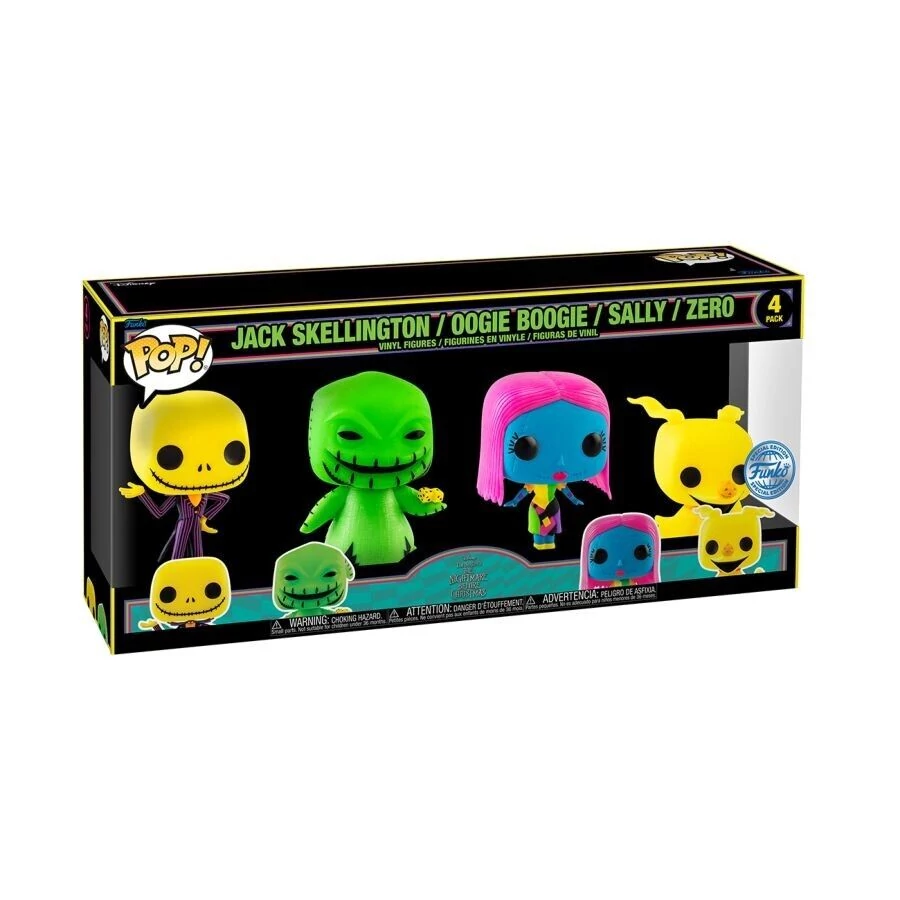 sticky Funko POP! Disney: The Nightmare Before Christmas - 4 pack figura (Blacklight)