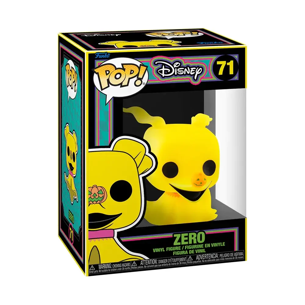 sticky Funko Pop! Disney: The Nightmare Before Christmas - Zero (Blacklight) figura #71