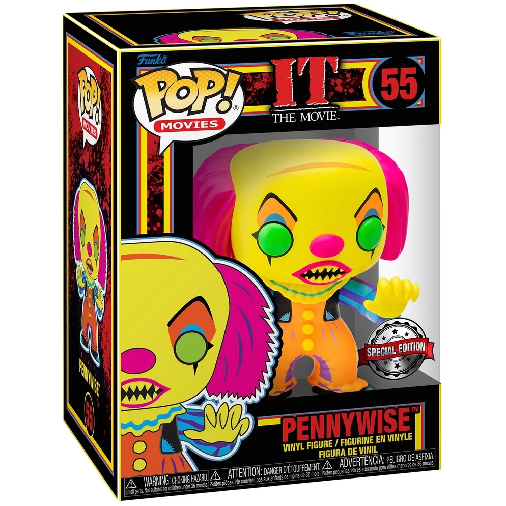 sticky Funko Pop! Movies: IT - Pennywise (Blacklight) figura #55