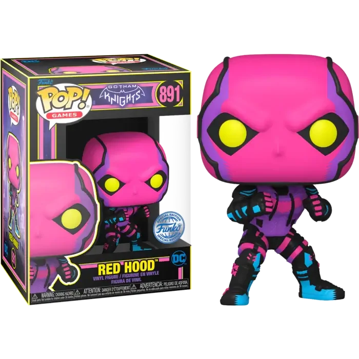 sticky Funko POP! Games: Gotham Knights - Red Hood (Blacklight) (SE) figura