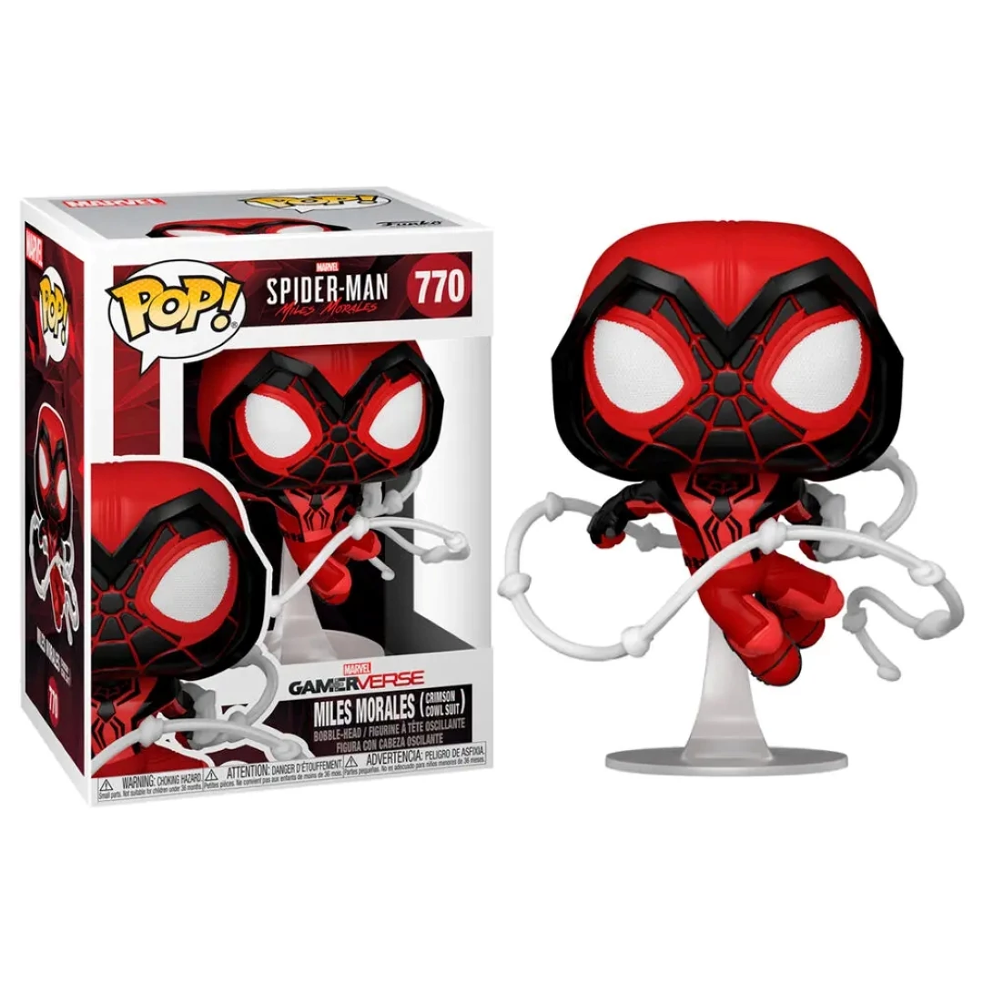 sticky Funko POP! Games: Miles Morales - Miles (Crimson Cowl Suit) figura