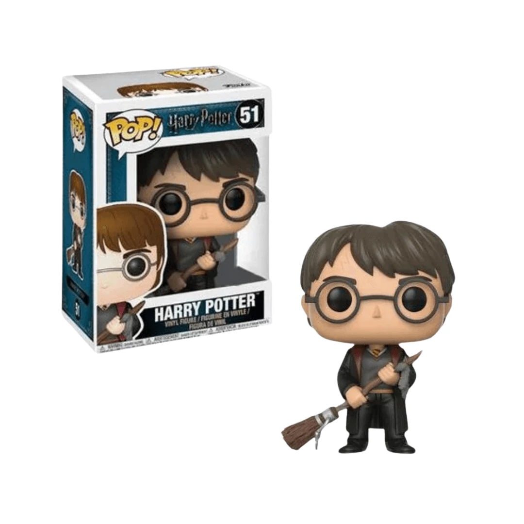 sticky Funko POP! Harry Potter: Harry Potter - Harry Potter w/Firebolt figura #51