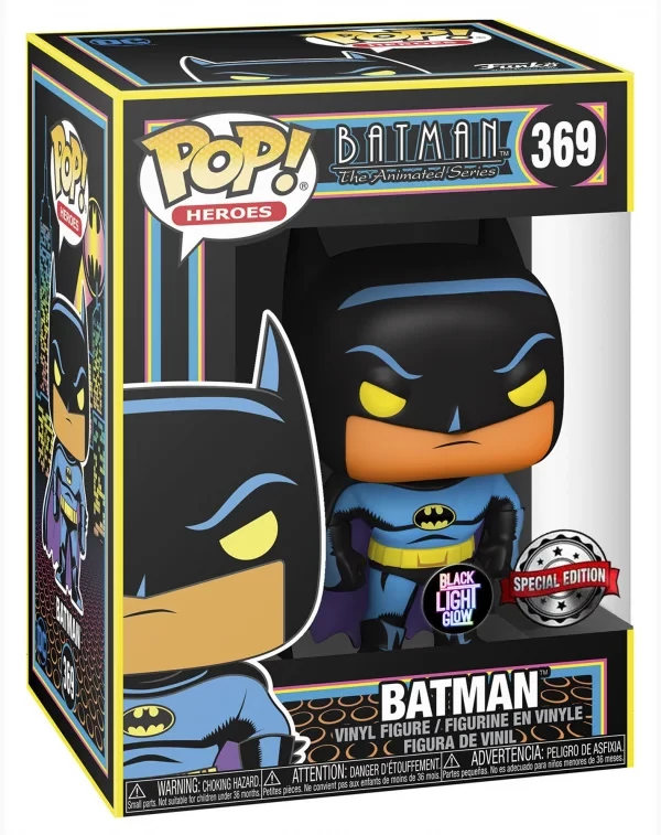 sticky Funko POP! Heroes: DC - Batman (Black Light) figura #369