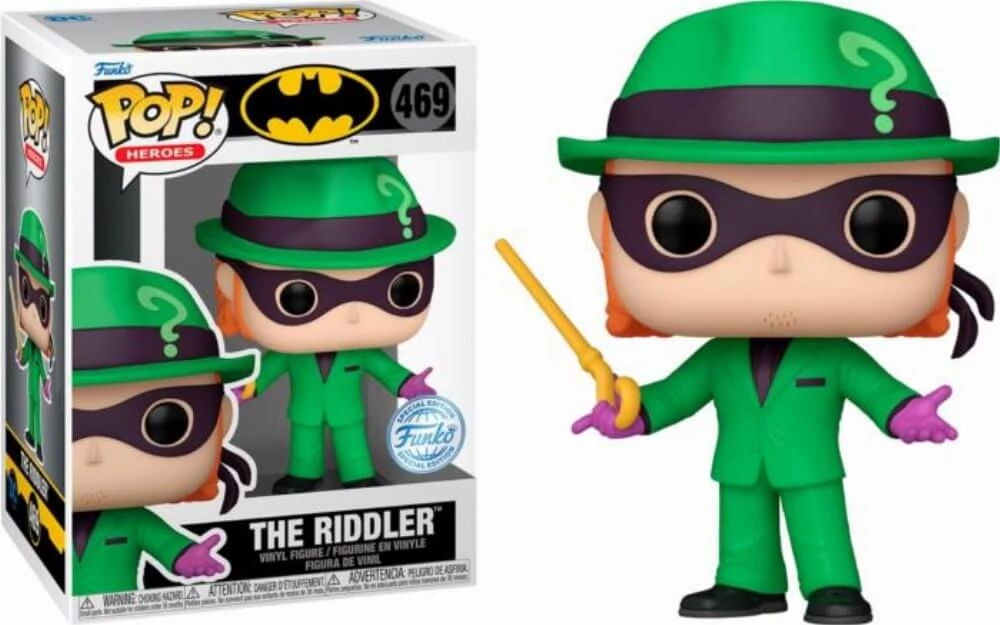 sticky Funko Pop! Heroes: DC Super Heroes Comics Batman - The Riddler (Arkhamverse) figura #469