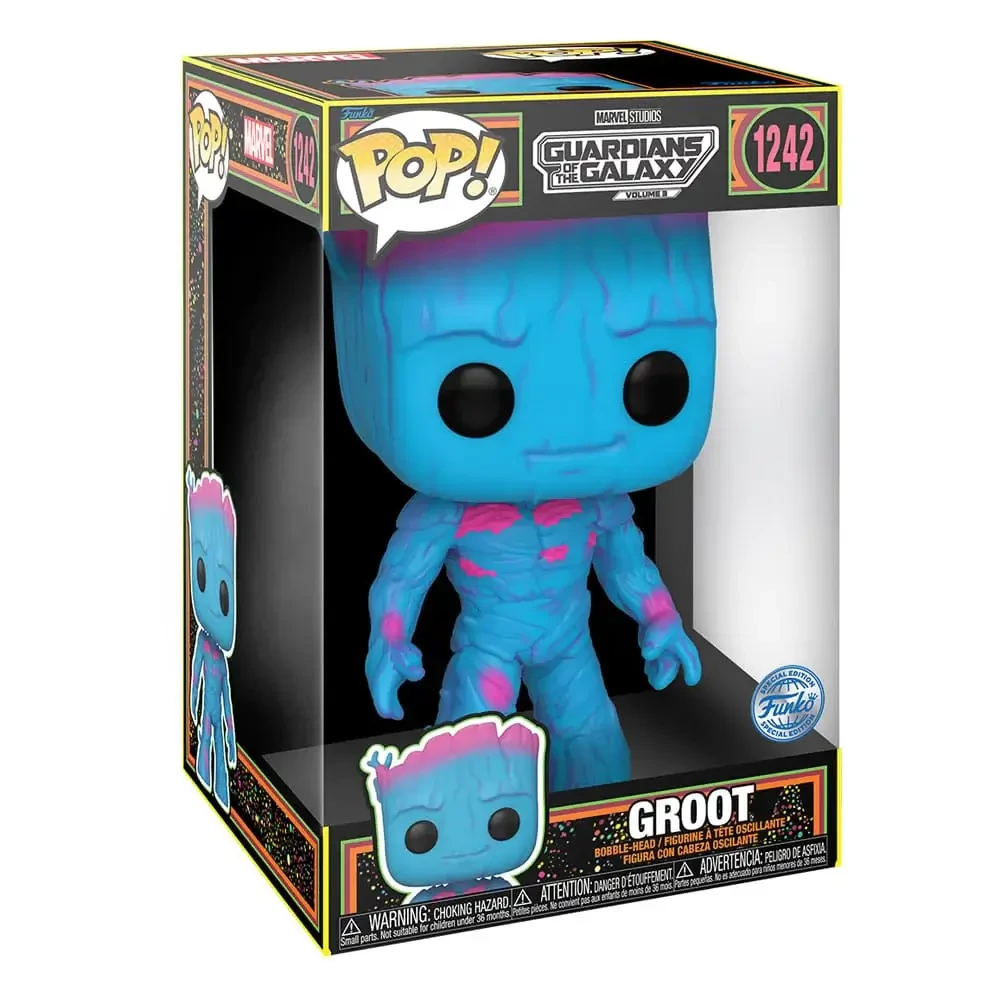 sticky Funko POP! Jumbo: Guardians of the Galaxy Vol3 - Groot (BLKLT) figura