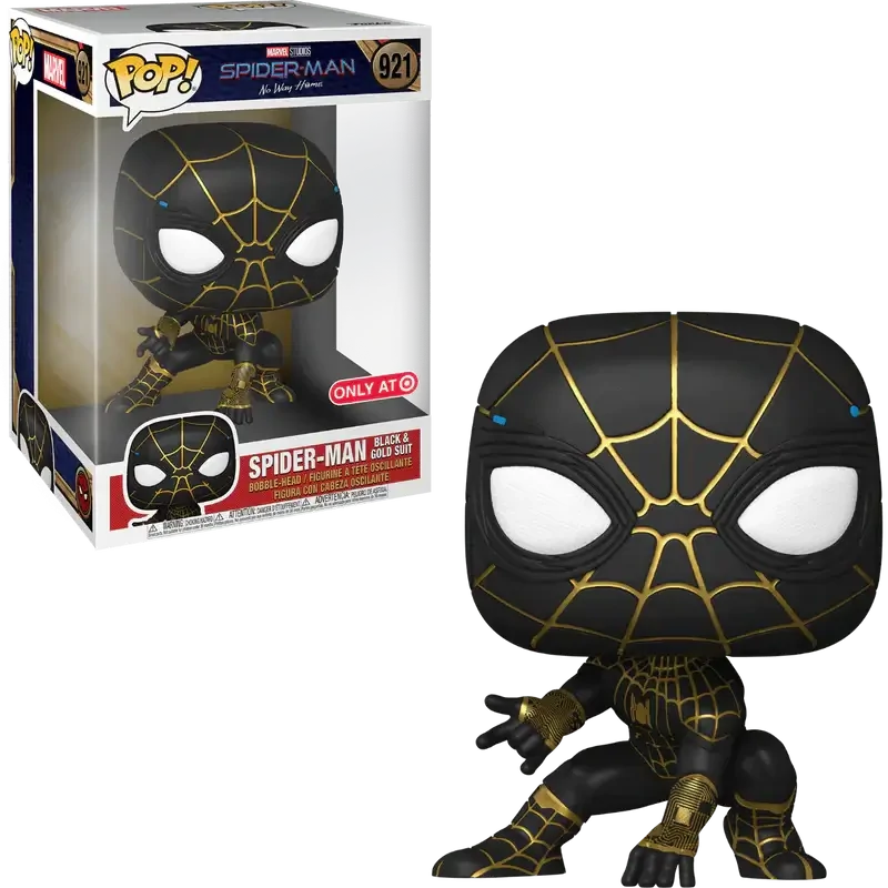 sticky Funko POP! Jumbo: Spider-Man black & gold suit figura #921