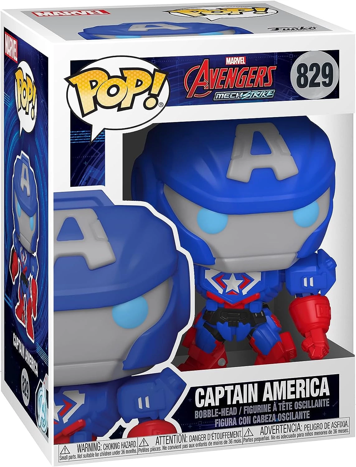 sticky Funko POP! Marvel Mech: Captian America figura #829