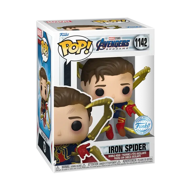 sticky Funko Pop! Marvel: Avengers Endgame - Iron Spider (Unmasked Spider-Man) figura #1142