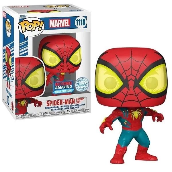 sticky Funko Pop! Marvel: Beyond Amazing - Spider-Man Oscorp Suit figura #1118
