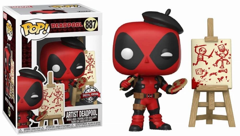 sticky Funko Pop! Marvel: Deadpool - Artist Deadpool figura #887