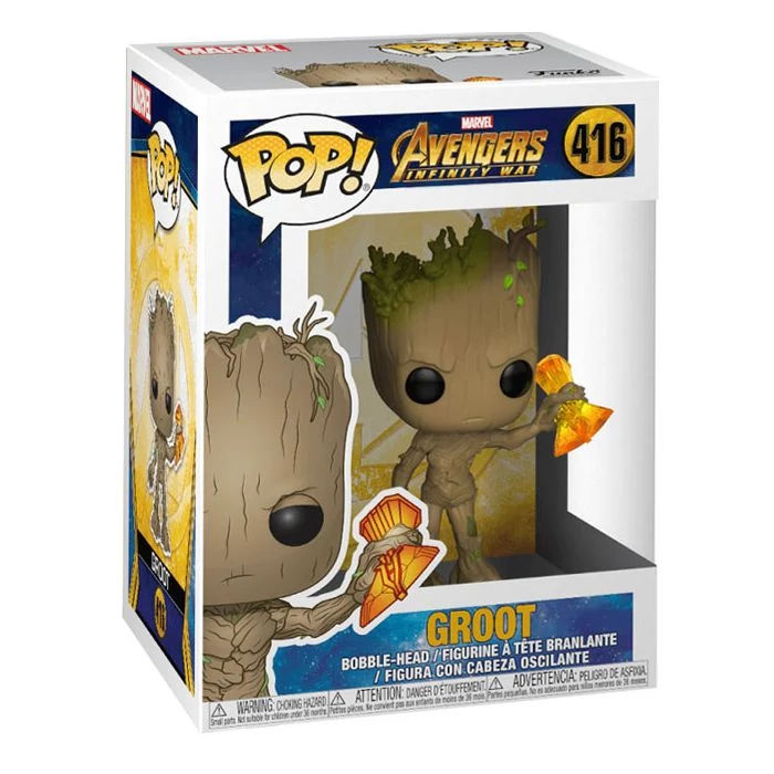 sticky Funko POP! Marvel: Infinity War S2 - Groot w/ Stormbreaker figura #416