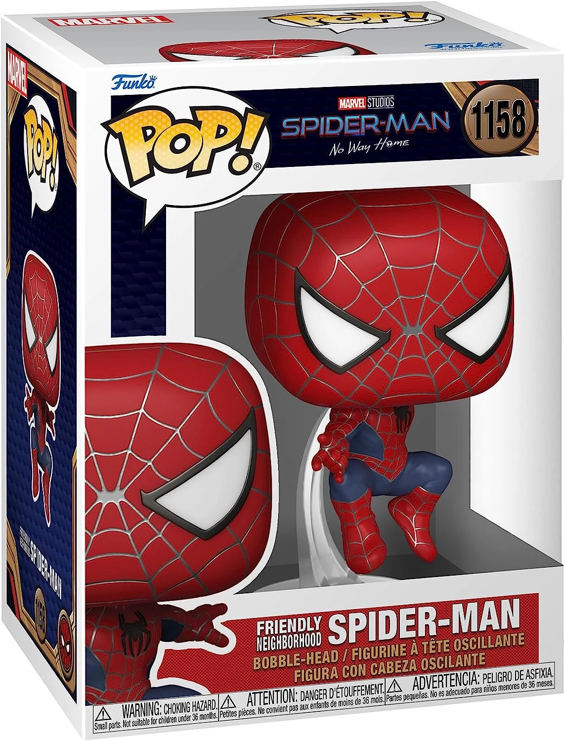 sticky Funko POP! Marvel: No Way Home - Spider-man Leaping figura #1158