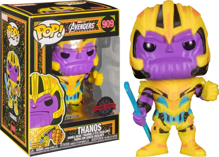 sticky Funko POP! Marvel: Blacklight Thanos figura #909