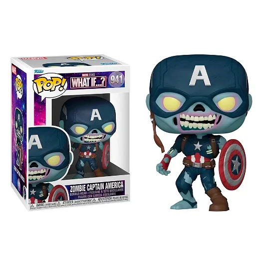 sticky Funko POP! Marvel: What If S2 - Zombie Captain America figura #941