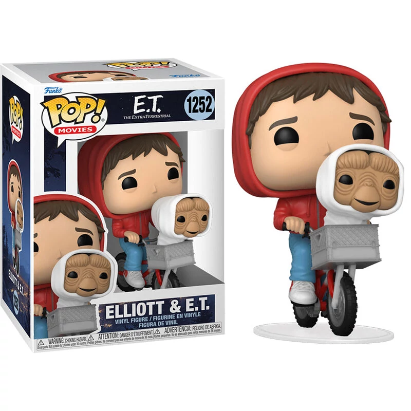 sticky Funko POP! Movies: E.T. - Elliot with E.T. in Bike Basket figura #1252