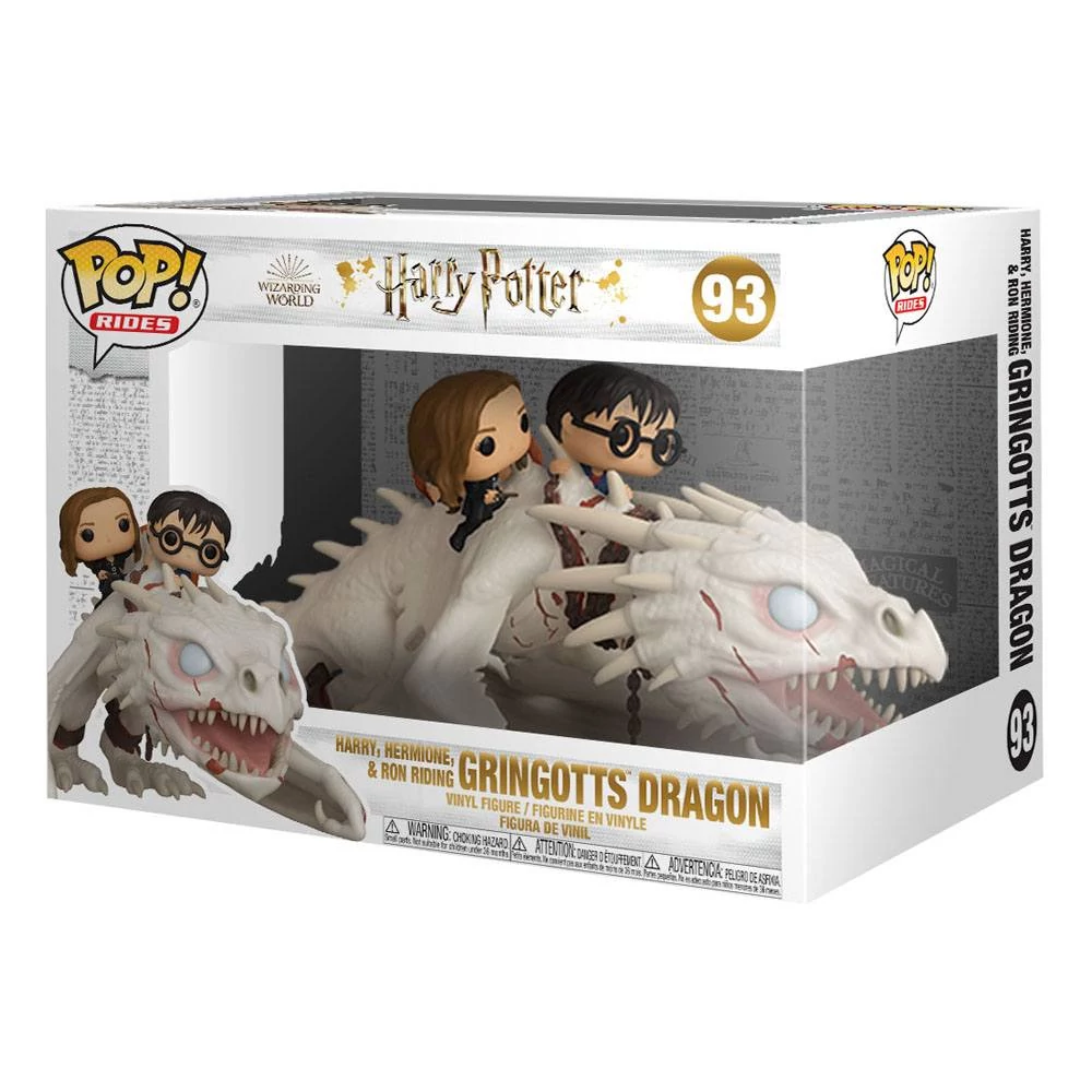 sticky Funko POP! Ride Harry Potter - Dragon with Harry, Ron & Hermione figura