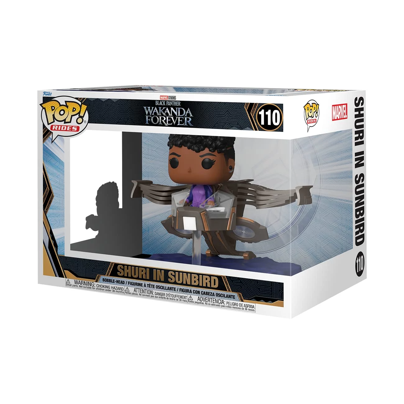 sticky Funko POP! Ride SuperDeluxe: Black Panther Wakanda Forever - Shuri in Sunbird figura #110