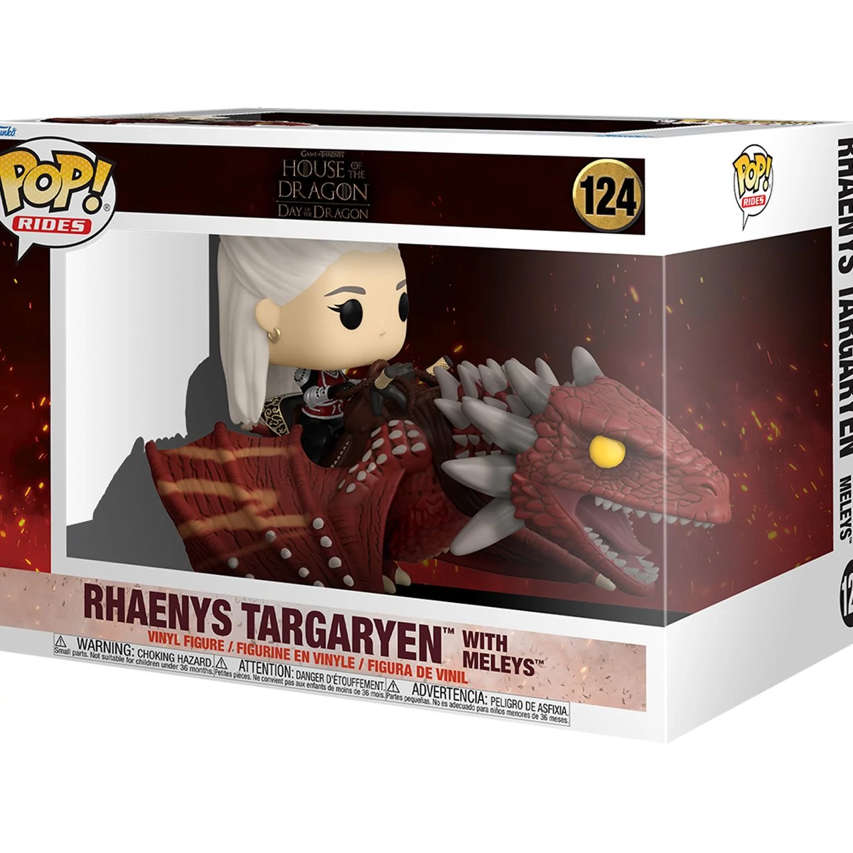 sticky Funko POP! Rides: House of the Dragon - Rhaenys Targaryen with Meleys figura #124