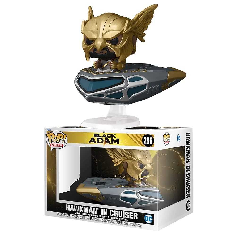 sticky Funko Pop! Rides Super Deluxe: DC Black Adam - Hawkman in Cruiser figura #286