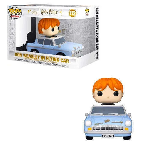 sticky Funko Pop! Rides Super Deluxe: Harry Potter CoS Ann 20th - Ron Weasley in Flying Car figura #112