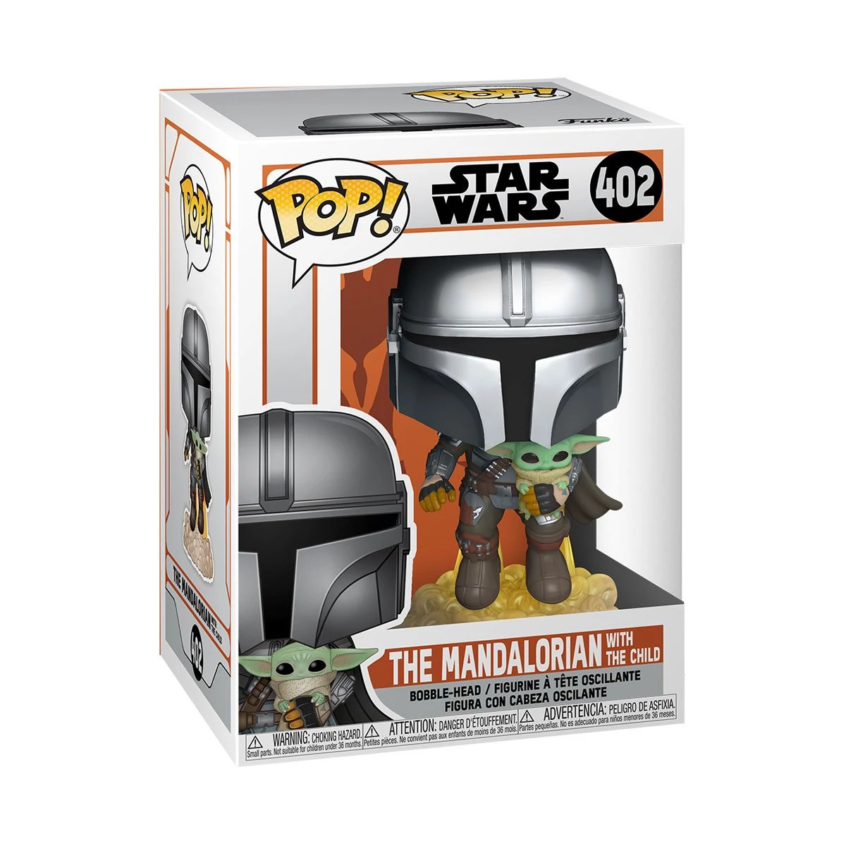 sticky Funko POP! Star Wars: The Mandalorian - Mando Flying with Jet figura #402