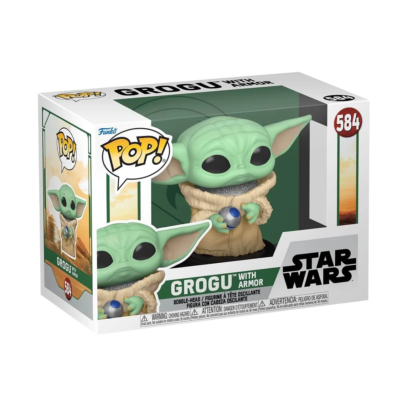 sticky Funko POP! Star Wars: Book of Boba Fett - Grogu w/armor figura #584