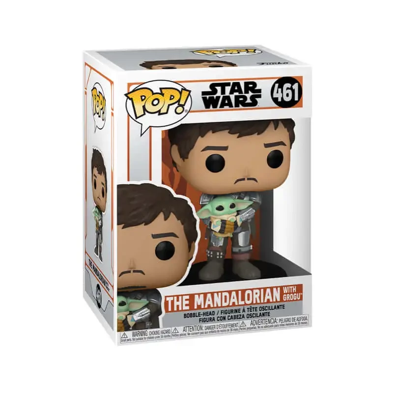 sticky Funko POP! Star Wars: The Mandalorian - Mando Holding Child figura