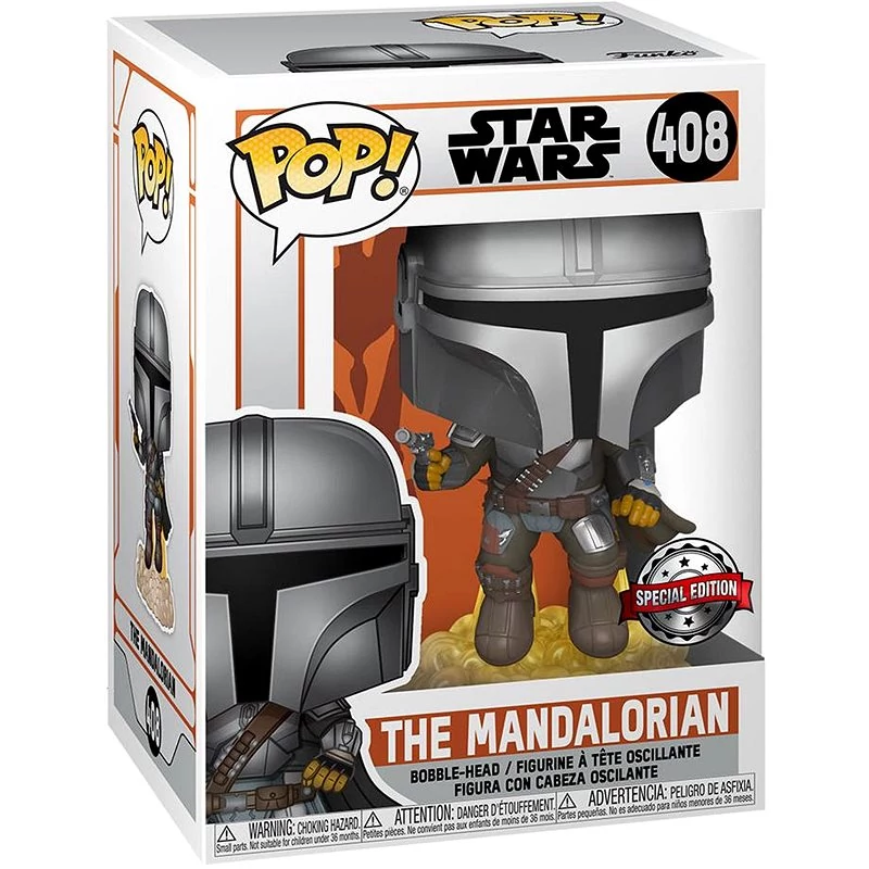 sticky Funko POP! Star Wars: Mandalorian - MandoFlying w/Blaster figura