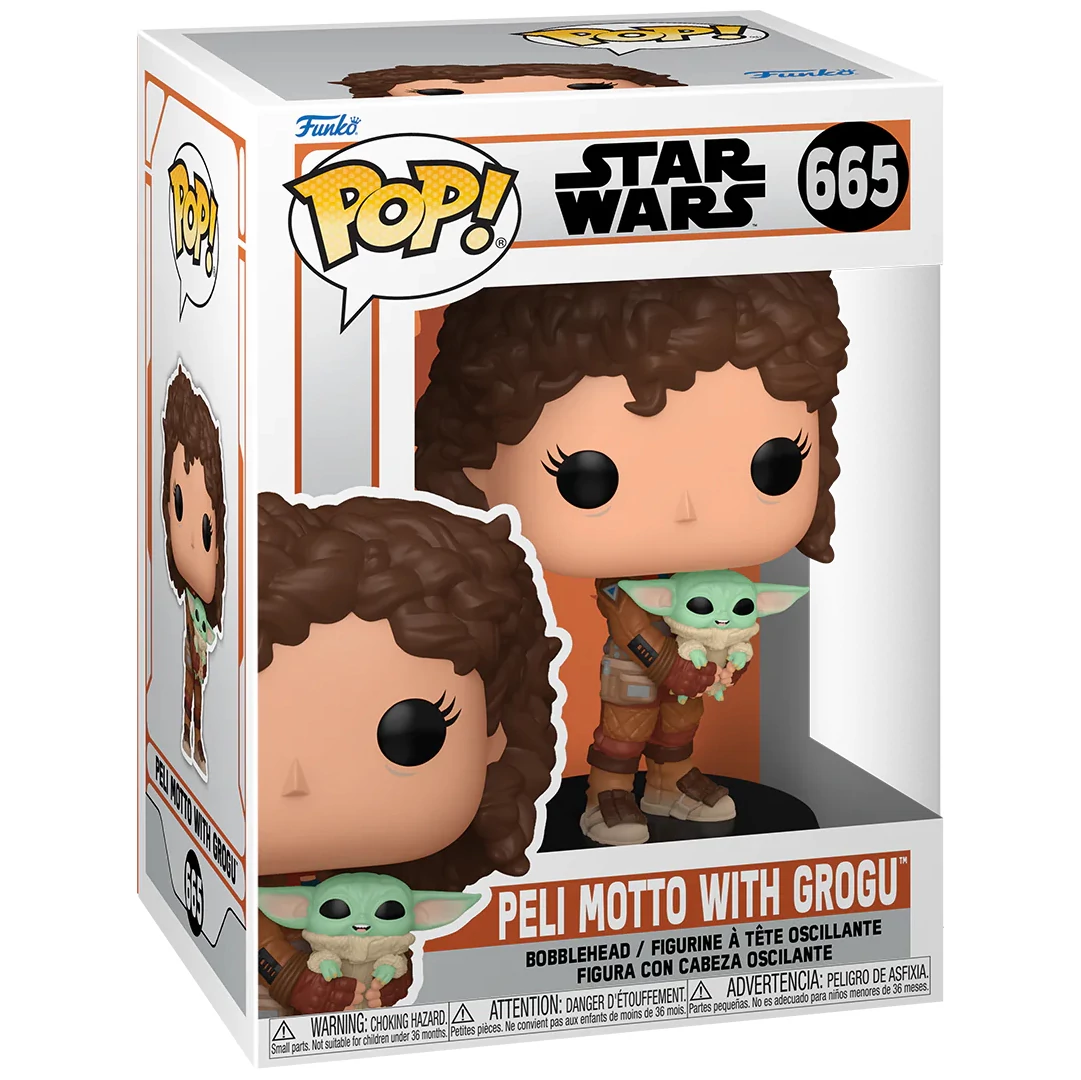 sticky Funko POP! Star Wars: The Mandalorian – Peli Motto w/Grogu figura #665