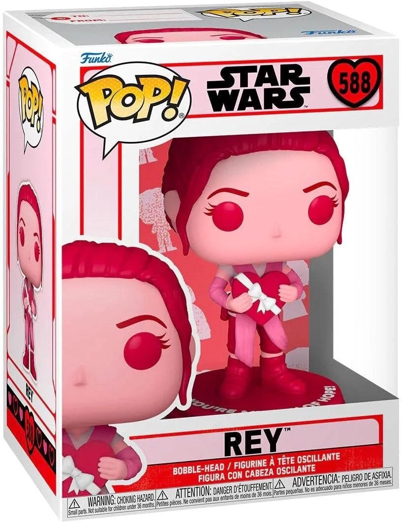 sticky Funko POP! Star Wars: Valentines - Rey figura #588