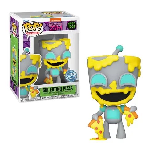 sticky Funko Pop! Television: Invader Zim - Gir Eating Pizza (SE) #1332 figura