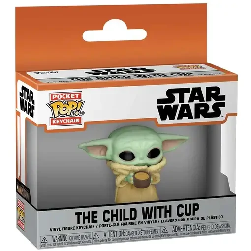 sticky Funko POP! Mandalorian - Child w/Cup kulcstartó