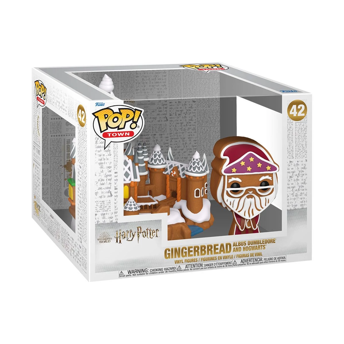 sticky Funko POP! Town: Harry Potter - Gingerbread Dumbledore & Hogwarts figura #42