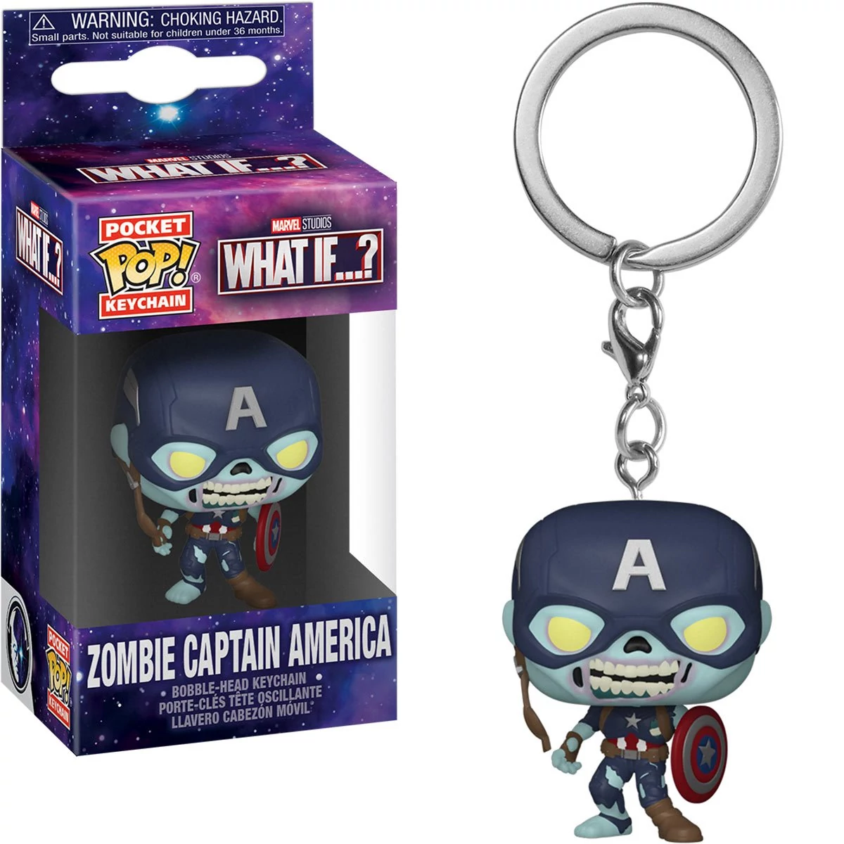 sticky Funko POP! What If...? - Zombie Captain America kulcstartó