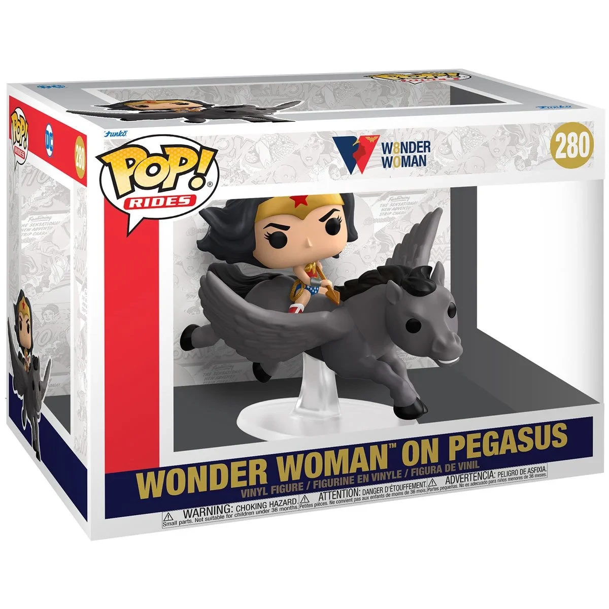 sticky Funko POP! Super Deluxe Rides: Wonder Woman 80th Anniversary - Wonder Woman on Pegasus figura #280