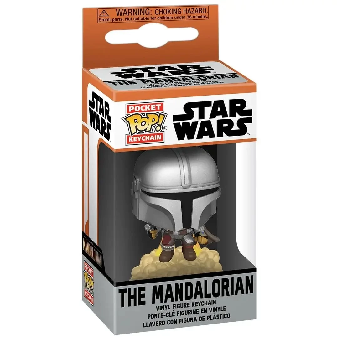 sticky Funko POP! Star Wars The Mandalorian - Mando with Blaster kulcstartó