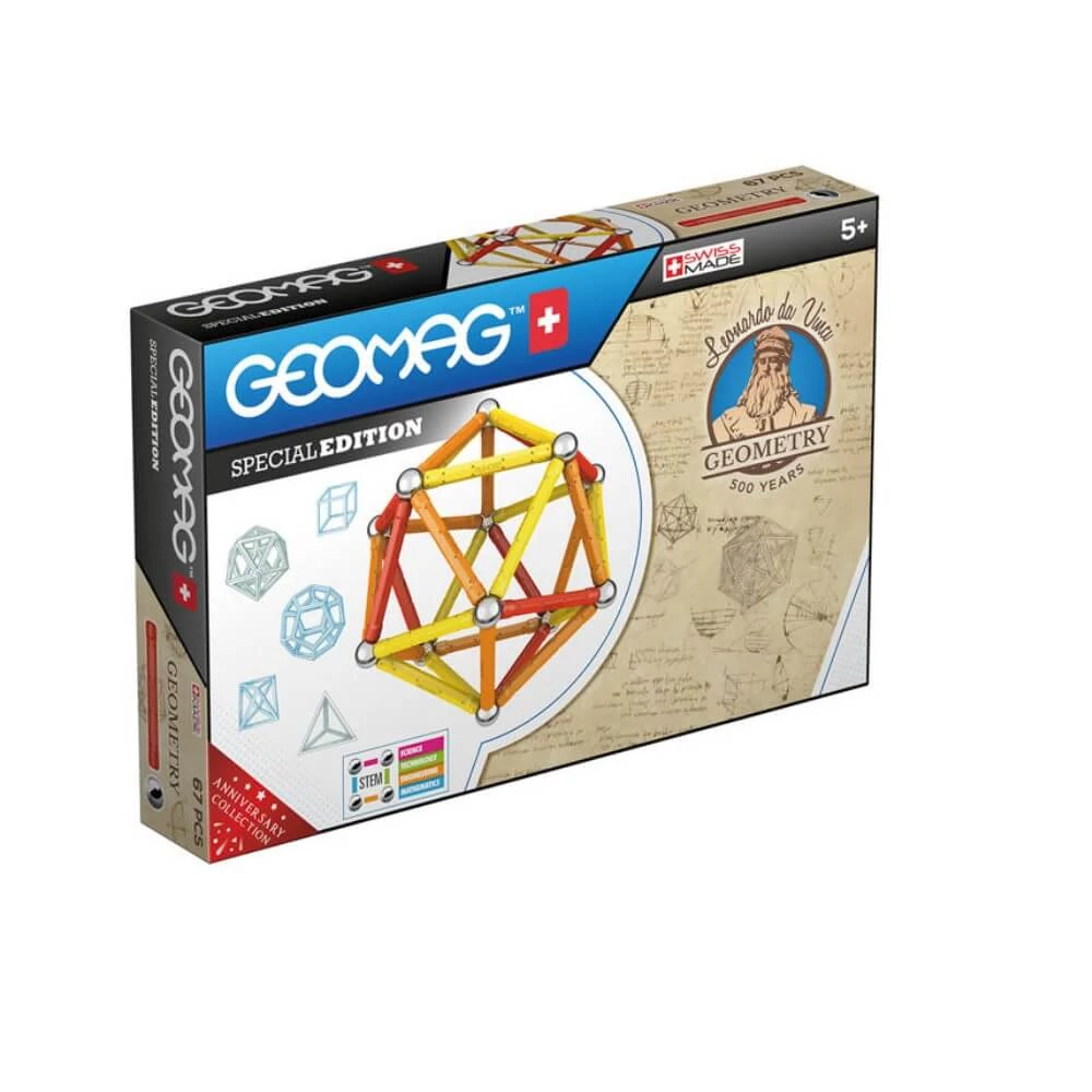 sticky Geomag mágneses építőjáték - SPECIAL Leonardo Magnetic Geometry, 67 db-os