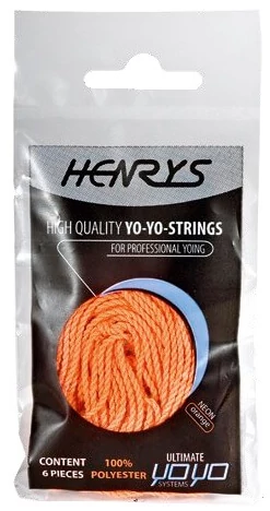 sticky Henry's 6 db-os yo-yo zsinór szett, neon narancs